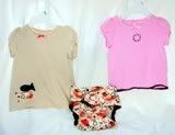 Girls "grow with me" set 2 T-shirts and fitted diaper *seconds*reduced!