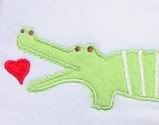 Valentines Day bib-Alligator *free shipping*