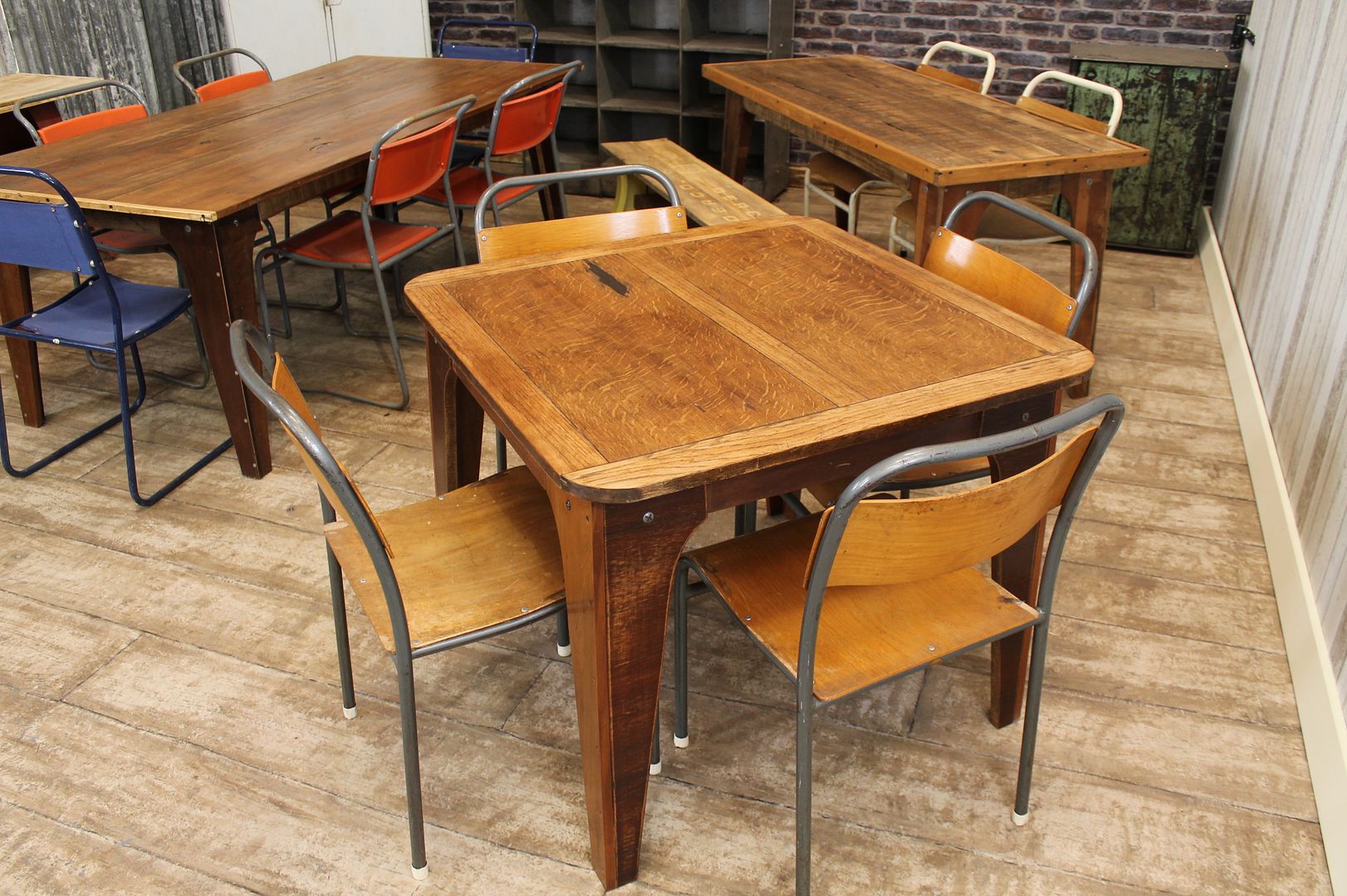 SET OF 5 RUSTIC PINE RESTAURANT CAFE TABLES PUB TABLES eBay