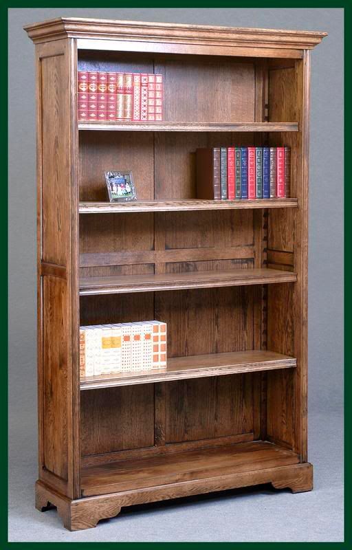 LARGE SOLID OAK 6FT PANELLED BOOKCASE LIBRARY BOOKSHELVES eBay