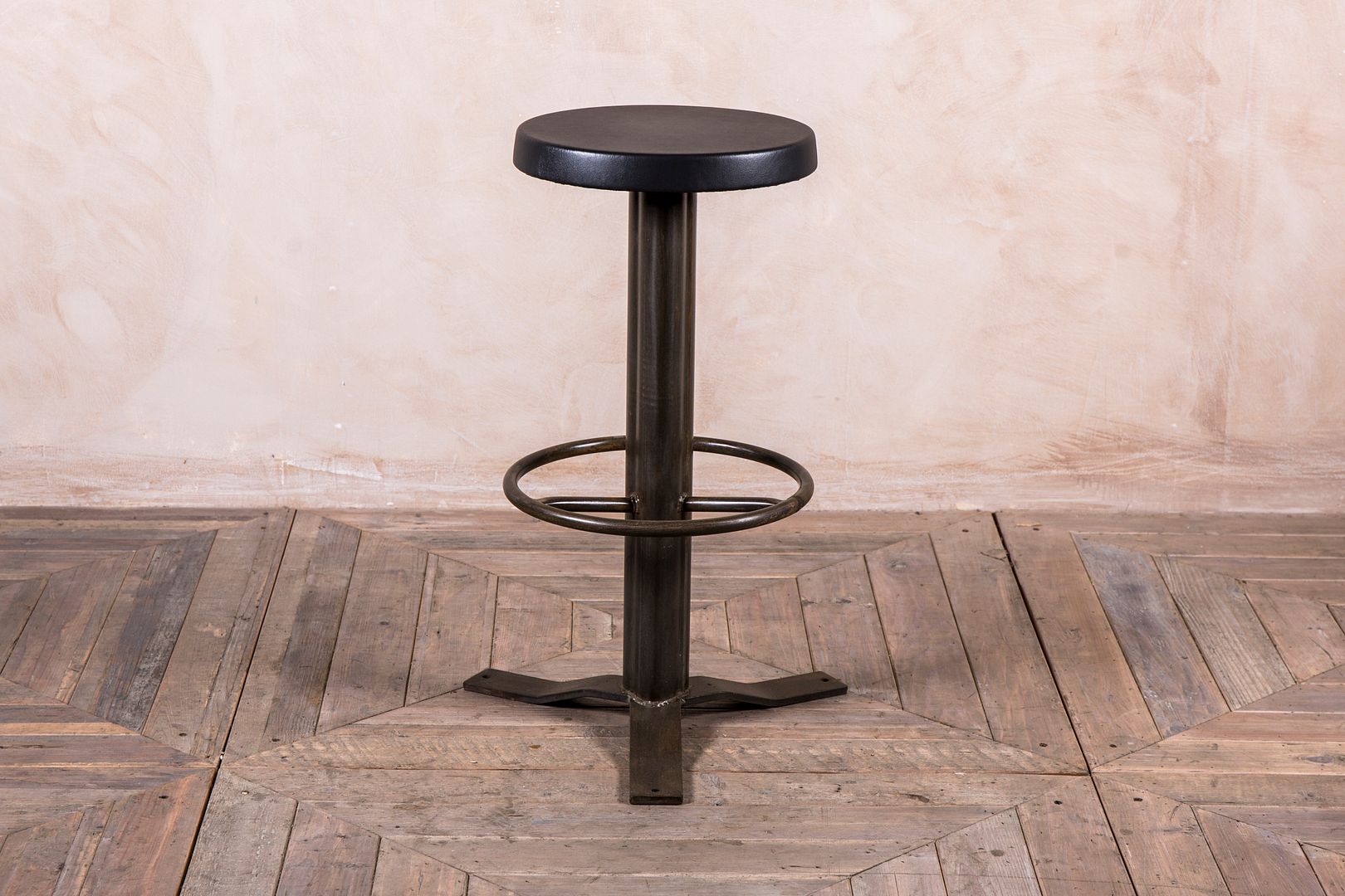 RECLAIMED INDUSTRIAL BAR STOOLS BRIGHTLY COLOURED UPHOLSTERED VINTAGE