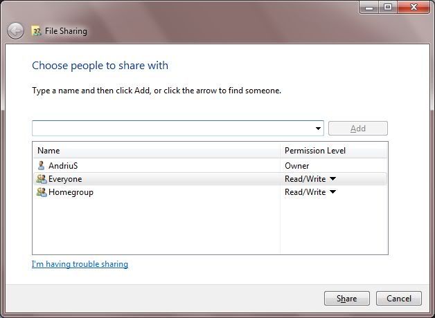 Windows 7 settings