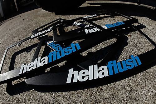well basically looking for license plate frame hellaflush looks like this