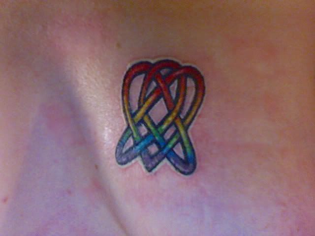 celtic love knot tattoo. a celtic love knot,