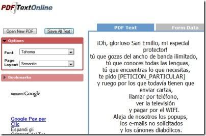 PDFTextOnline - Te permite extraer texto de un PDF