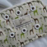 Wool Interlock Soaker/Diaper Set .Small Grass Giraffes.