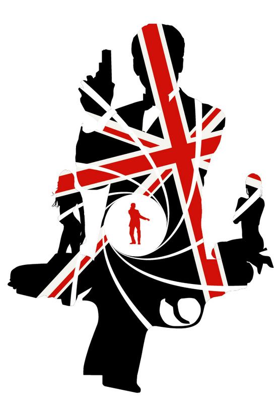 James Bond with Great Britain Flag