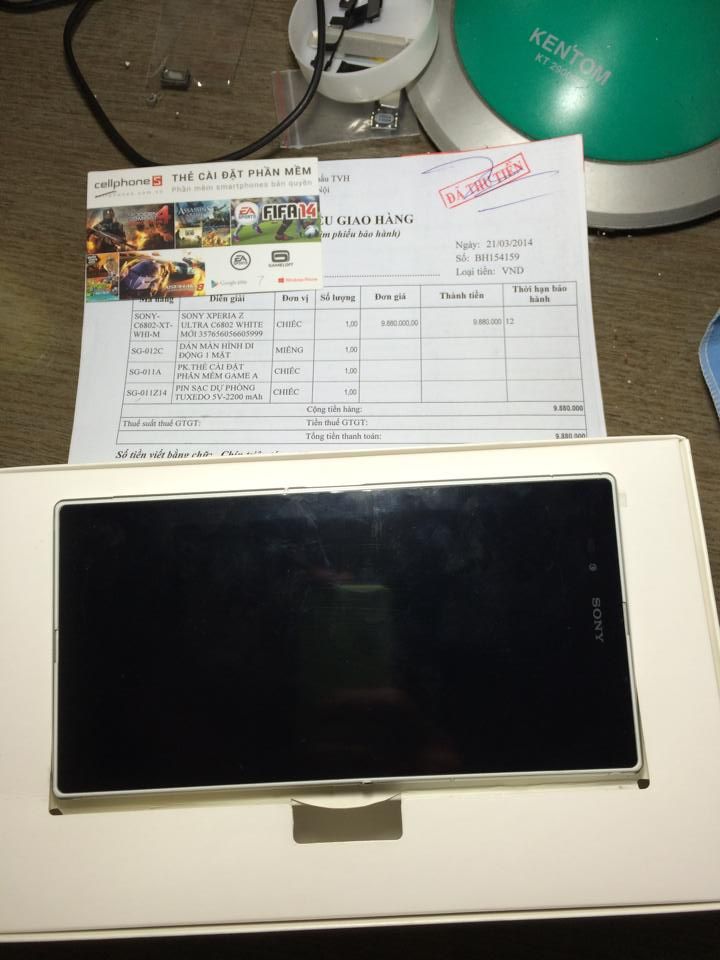 Thanh lý 4 em dép kẹp Z Ultra xách tay, kẹp nách, hàng fullbox, máy đẹp long lanh - 5