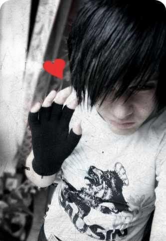 black and white emo hearts. Your heart catches in