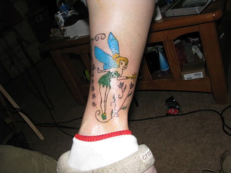 tinkerbell tattoo. Tinkerbell Tattoos: 7 Feminine