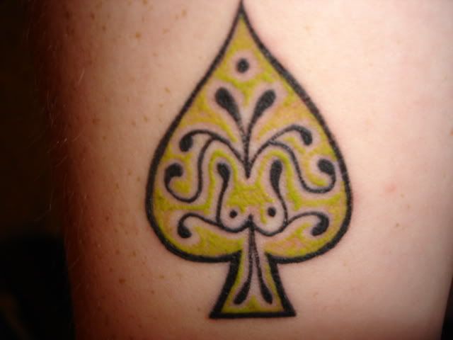 poker tattoo. I#39;d recommend getting this tattooed on your forearm then: