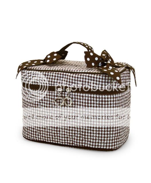 Monogrammed Quilted Cosmetic Make Up Train Case Bag  