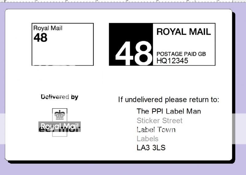 1000 ROYAL MAIL 48 PPI Labels & Return Address & Web ON ROLL STD-48 ...