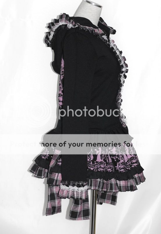 Kera Shop Dolly Gothic Punk Lolita Lace Hoodie Jacket+ Bow Skirt 2pcs 