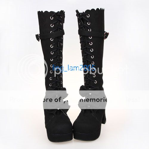 #9832A Kawaii KERA Punk Gothic Sweet DOLLY Lolita BOOTS Goth Shoes 5.5 ...