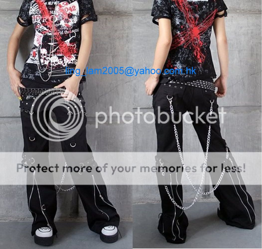 028 KERA TOKYO japan PUNK trouser PANTS +chain  