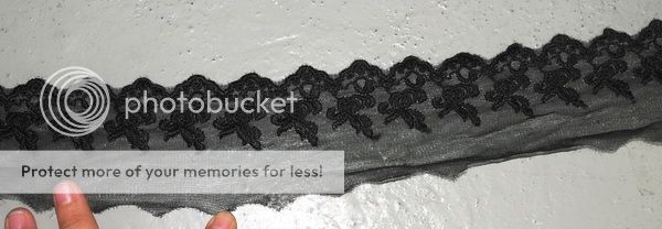 yards 2.5 Crafts Lolita net Trim Flower Pattern Lace Black  