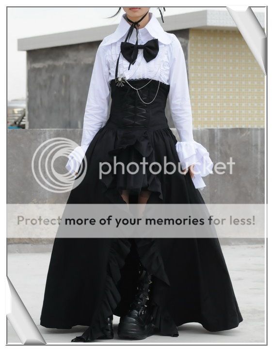 Visual Punk Gothic NANA Long Skirt+underskirt S046 S  